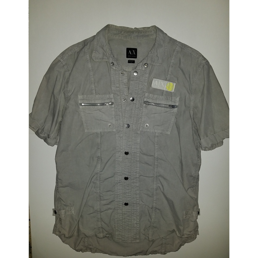 Armani Exchange Men's Button Down Military Style
